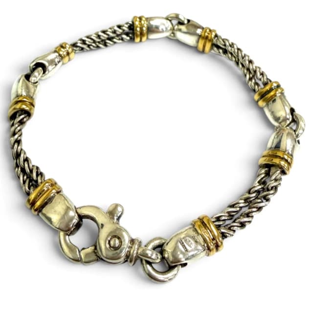 Tiffany & Co. Double Rope Bracelet Silver Yellow Gold in Yellow from The Reluxe, photo 1 of 1
