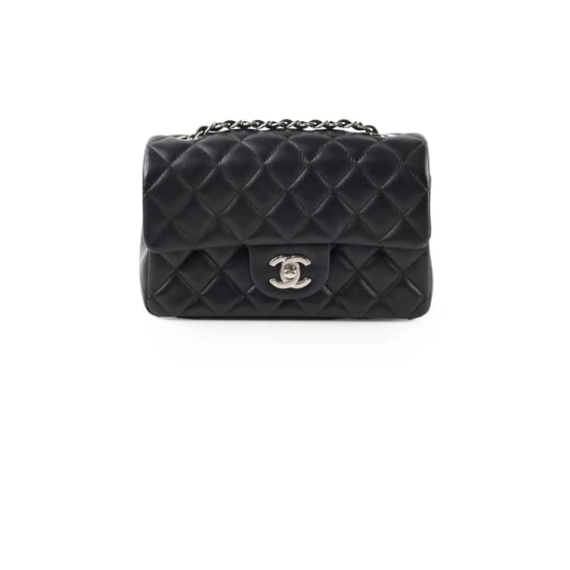 Chanel Mini Rectangular Lambskin Black 2020 in Black Lambskin from The Purse Affair, photo 1 of 1