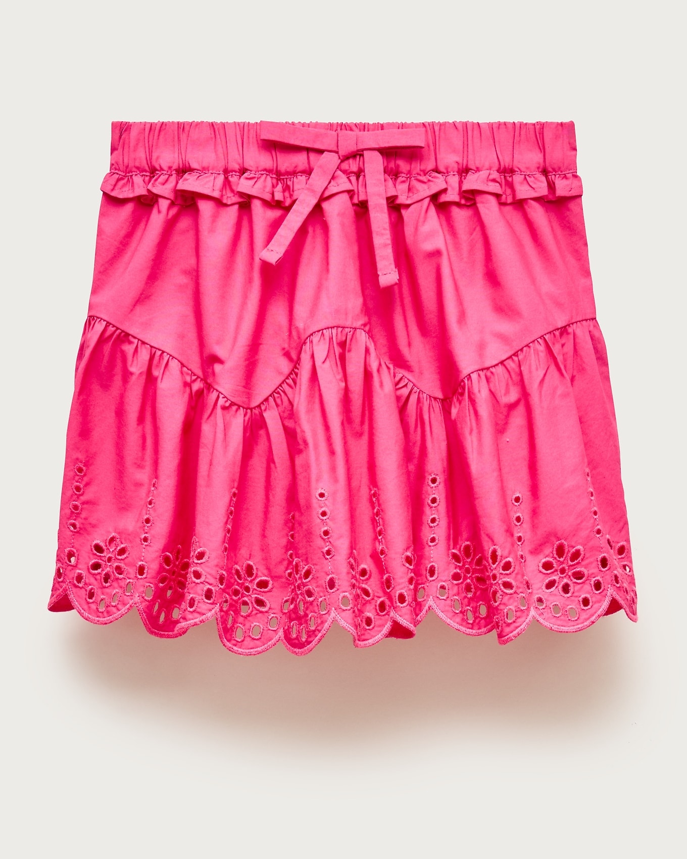 J.Crew Girls' eyelet-trim skirt in SNAPDRAGON, image 1 of 1 from J.Crew (US)