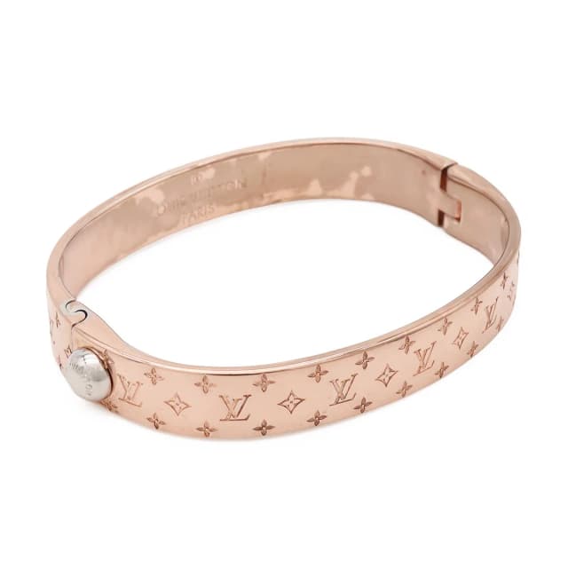 Louis Vuitton Nanogram Bangle Bracelet Pgp Pink Gold in Pink Calfskin from The Reluxe, photo 1 of 1