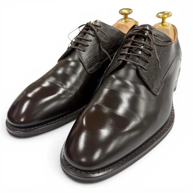Louis Vuitton Epi Lace Up L Leather Shoes Dark Brown Business 6.5 in Brown Leather from The Reluxe, photo 1 of 1