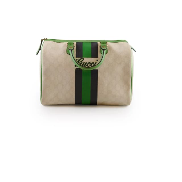 Gucci Boston Bag Green in Green Canvas from The Purse Affair, photo 1 of 1