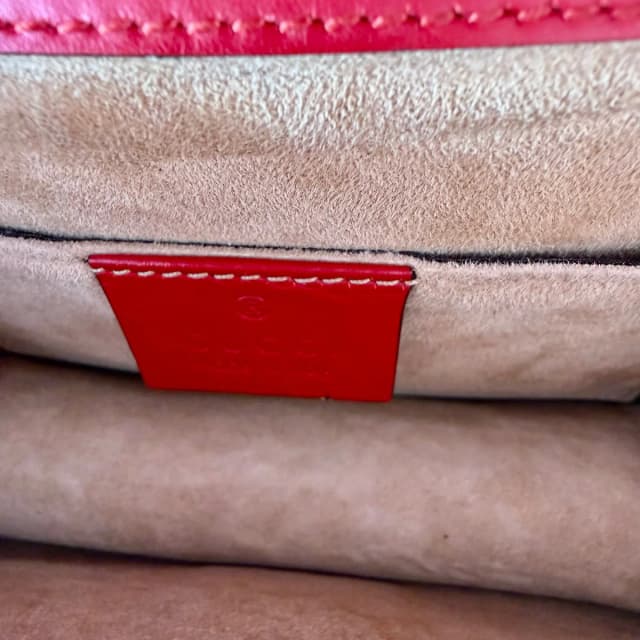 Gucci Sylvie Red Shoulder Bag Leather Small in Red Leather from SparklesnDreams, photo 1 of 1