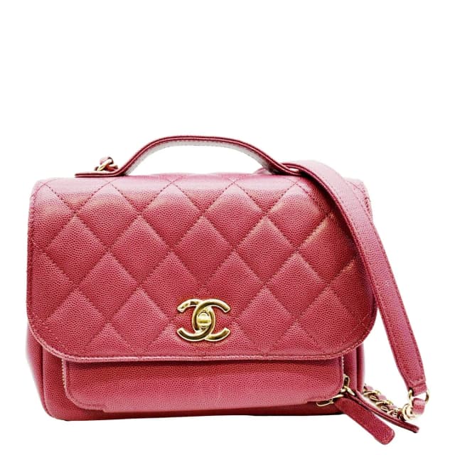 Chanel Business Affinity Medium Flap Quilted Caviar Shoulder Bag Burgundy in Burgundy Caviar leather from Dallas Designer Handbags, photo 1 of 1