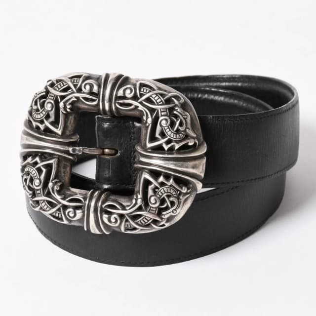 Chrome Hearts Celtic Center Bar Belt 925 Sterling Silver Leather 32 in Silver Leather from The Reluxe, photo 1 of 1