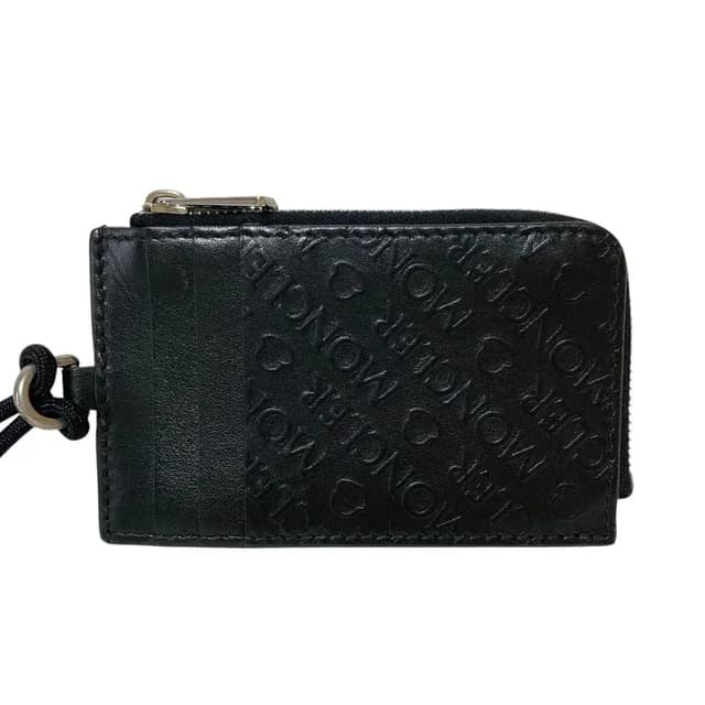 Moncler CC Case Embossed Logo Leather in Black Leather from The Reluxe, photo 1 of 1