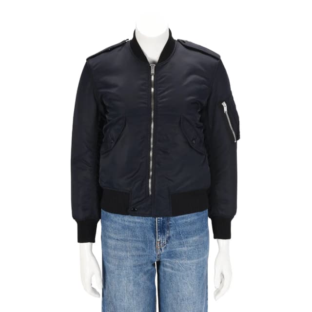 Saint Laurent Bomber Jacket FR 34 in Navy Nylon from Blue Spinach, photo 1 of 1