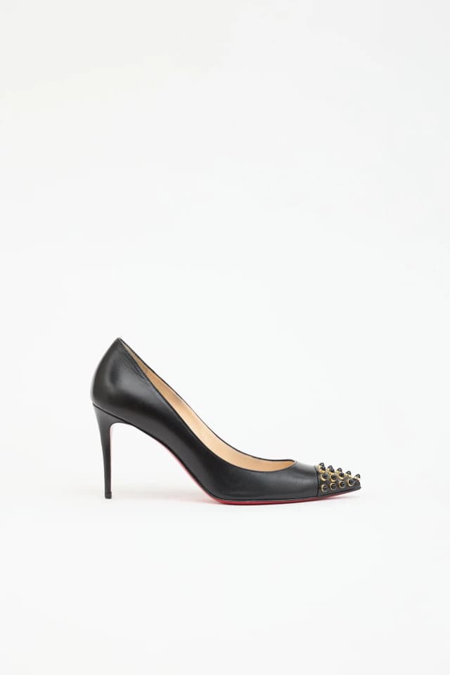 Christian Louboutin Leather Cabo Stud Toe Pump in Leather from VSP Consignment, photo 1 of 1