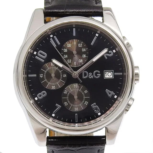 Dolce & Gabbana Sandpiper Stainless Steel Embossed Leather Quartz Chronograph in Leather from The Reluxe, photo 1 of 1