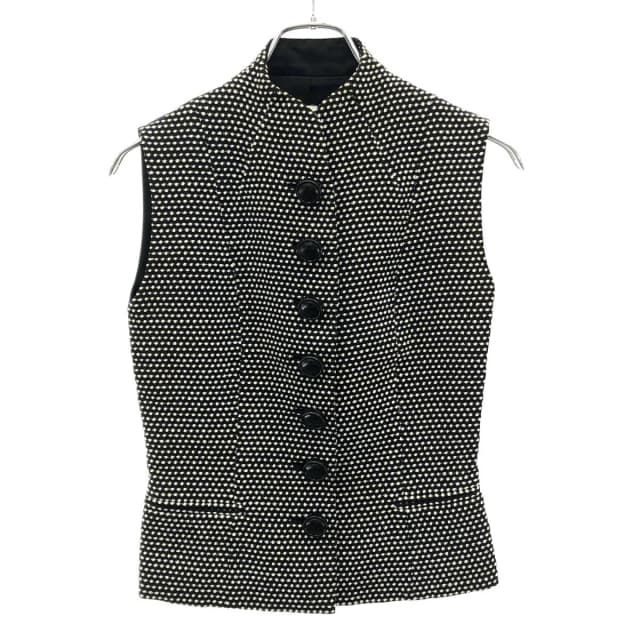 Dior Dot Jacquard Vest Black in Black Silk from The Reluxe, photo 1 of 1