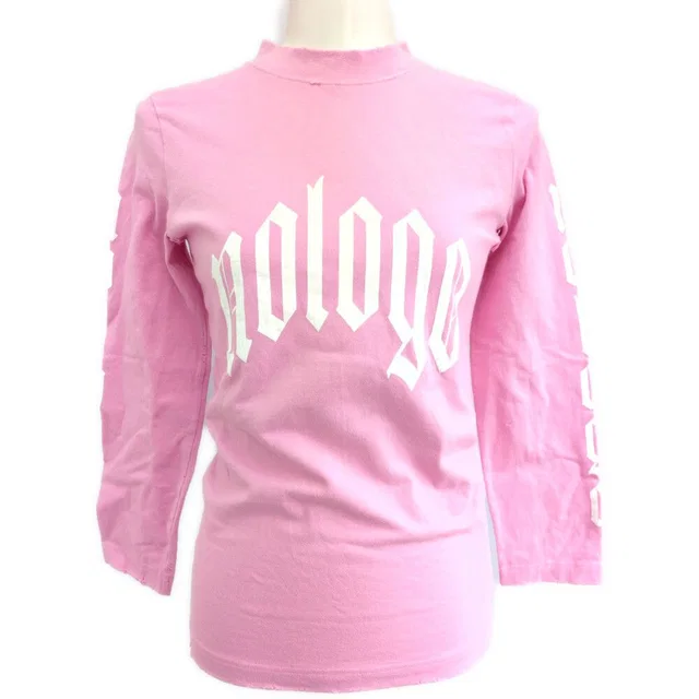 Balenciaga NO Logo Stretch Jersey Distressed Top T-Shirt Top XS Pink in Pink from The Reluxe, photo 1 of 1