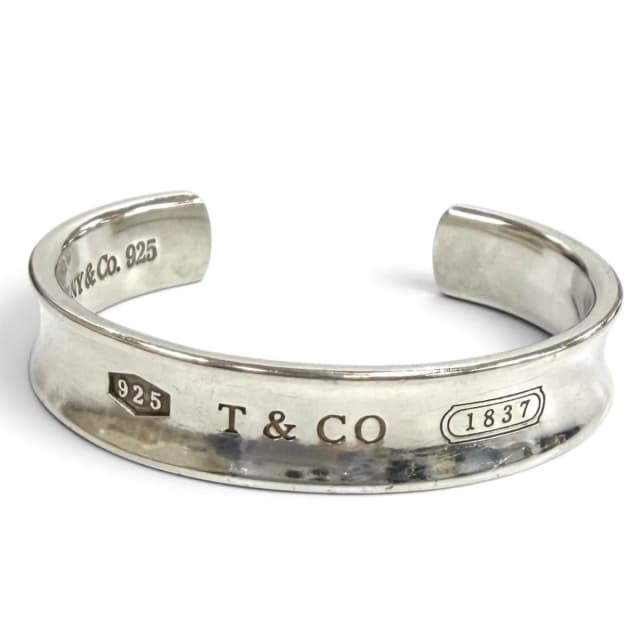 Tiffany & Co. Cuff Bangle Logo Design Bracelet Silver in Silver from The Reluxe, photo 1 of 1