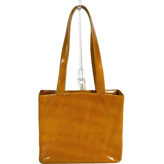 Chanel Shoulder Bag Logo Patent Yellow in Yellow Patent leather from The Reluxe, photo 1 of 1