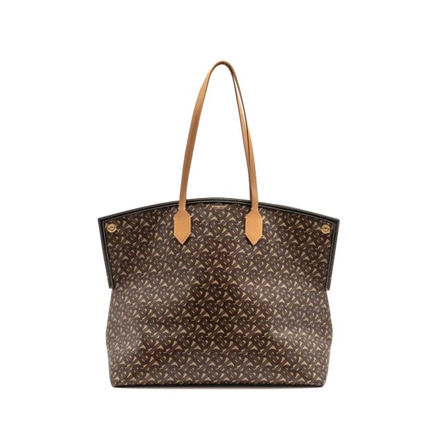 Burberry Large Society Tote Bag Monogram E-canvas Bridle Brown GHW in Brown Canvas from EMIER, photo 1 of 1