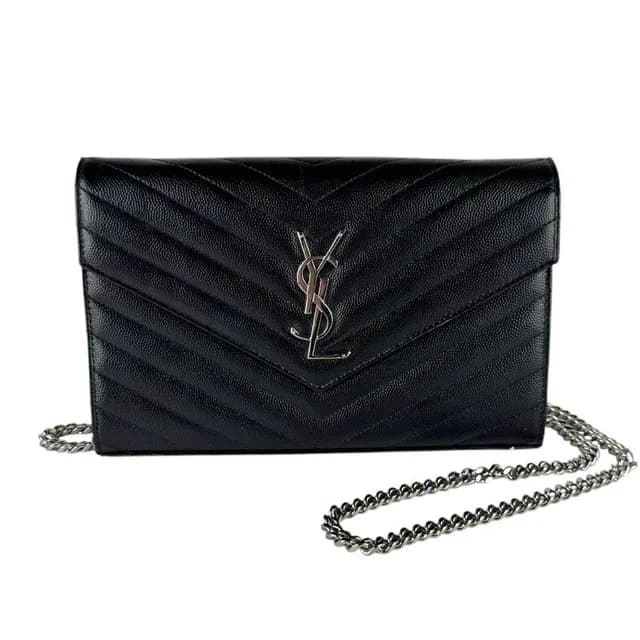 Saint Laurent Chain Wallet Cassandra Classic Shoulder Bag in Leather from The Reluxe, photo 1 of 1