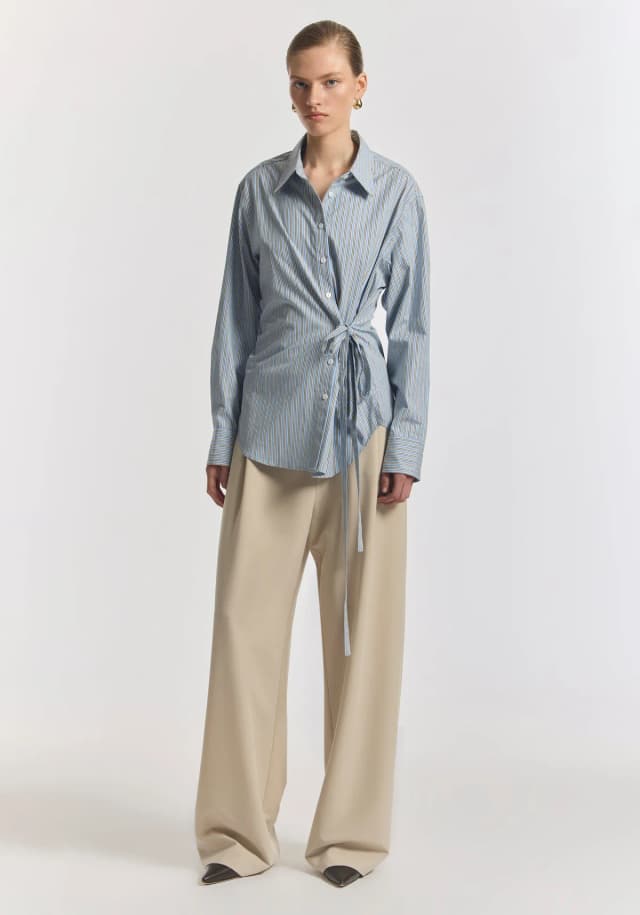 VIKTORIA & WOODS Hope Shirt in FRESCO STRIPE, image 1 of 1 from Viktoria & Woods