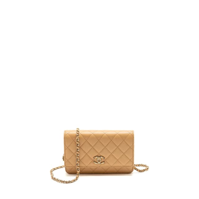 Chanel Detailed CC Classic Wallet on Chain Caviar Beige LGHW (Microchip) in Beige Caviar leather from EMIER, photo 1 of 1