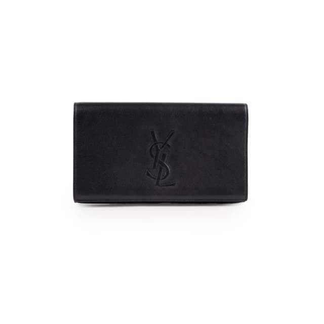 Saint Laurent Clutch Black in Black Leather from The Purse Affair, photo 1 of 1