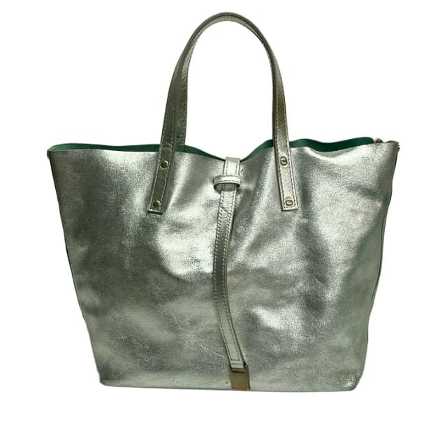 Tiffany & Co. Tote Bag Silver Blue Reversible Leather in Blue Leather from The Reluxe, photo 1 of 1