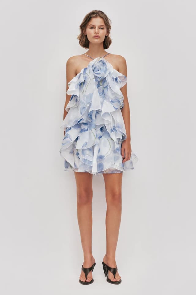 AJE Pandorea Layered Mini Dress in IRIS, image 1 of 1 from Aje