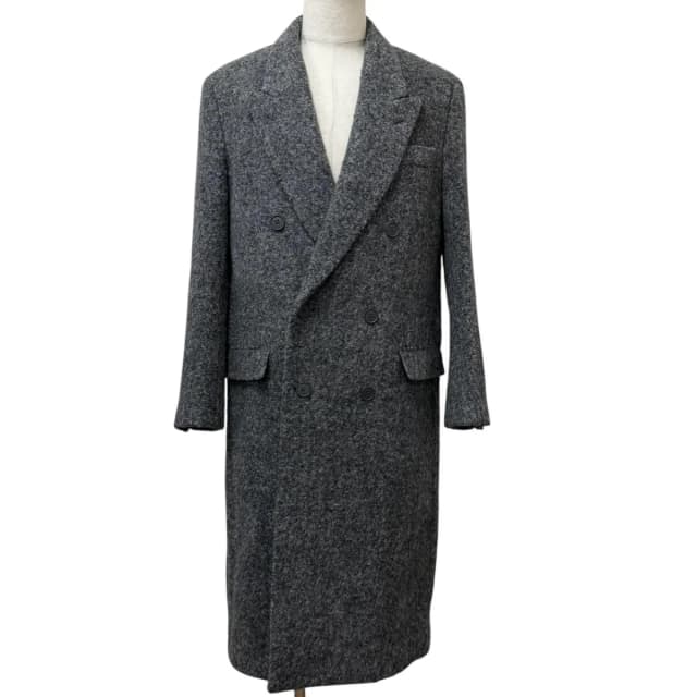 Fendi 90% Alpaca Brushed Fabric Peak Lapel Double Breasted Chesterfield Gray 48 in Grey Nylon from The Reluxe, photo 1 of 1