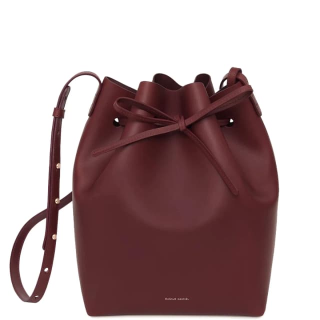 Mansur Gavriel Bucket Bag Calf, Burgundy/Burgundy, image 1 of 1 from Cultstatus