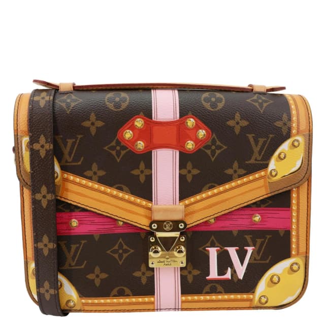 Louis Vuitton Summer Trunk Metis Pochette Monogram Canvas Crossbody Bag Brown in Brown Coated canvas from Dallas Designer Handbags, photo 1 of 1