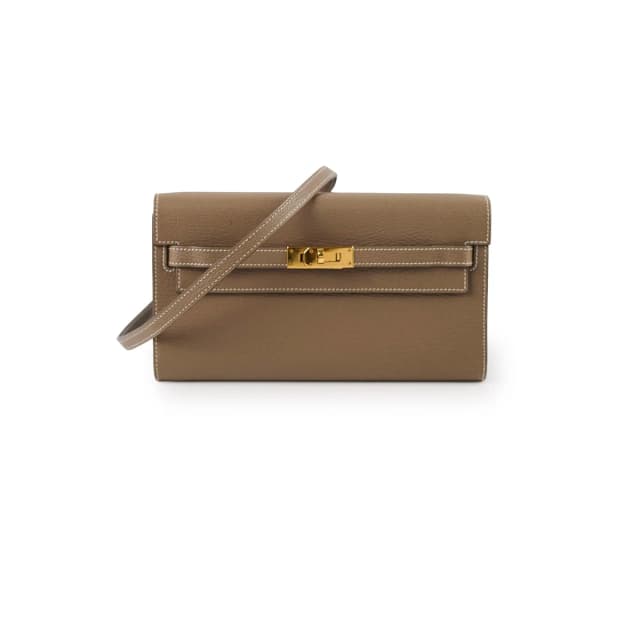 Hermès Kelly To Go Etoupe Cherve Etoupe Z Stamp in Taupe from The Purse Affair, photo 1 of 1