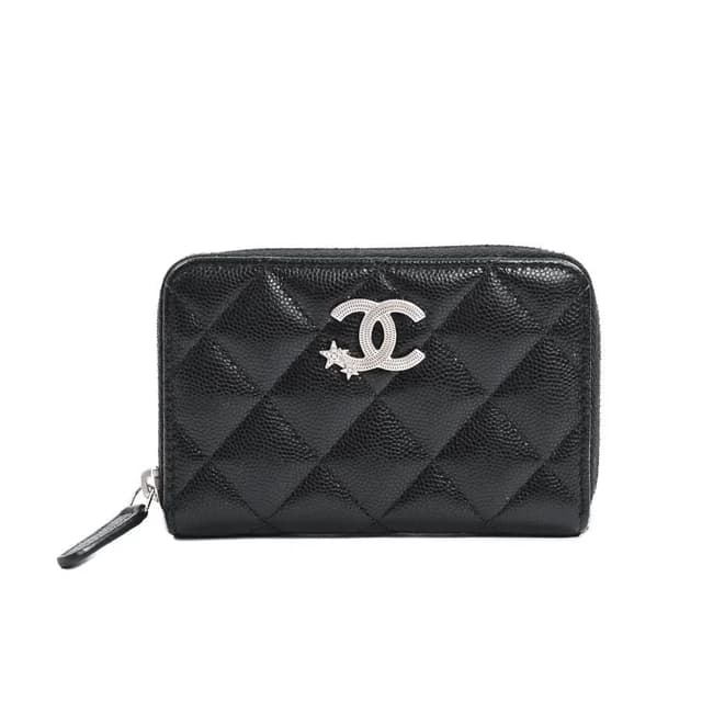 Chanel Compact Wallet Zip Coin Purse in Caviar leather from The Reluxe, photo 1 of 1