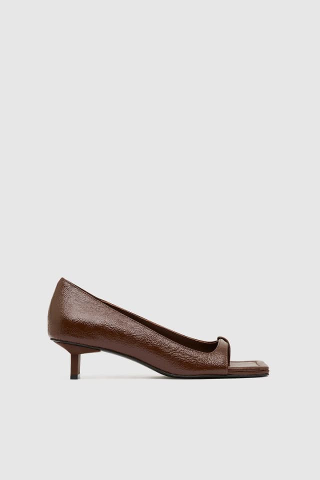 St Agni 90s Square Toe Heel - Patent Liqueur, image 1 of 1 from St. Agni