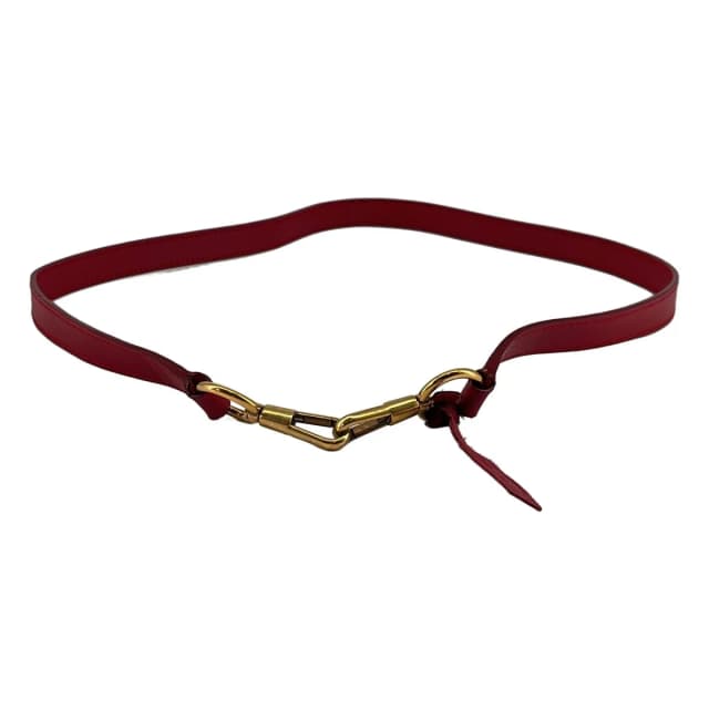 Saint Laurent Shoulder Strap Belt Red Gold in Red Leather from The Reluxe, photo 1 of 1