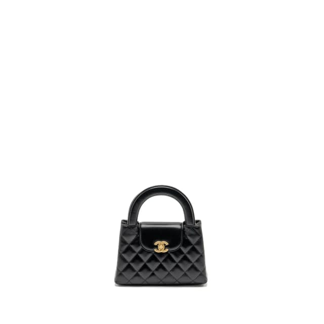 Chanel Mini Kelly Shopping Tote Bag Calfskin Black GHW (Microchip) in Black Calfskin from EMIER, photo 1 of 1