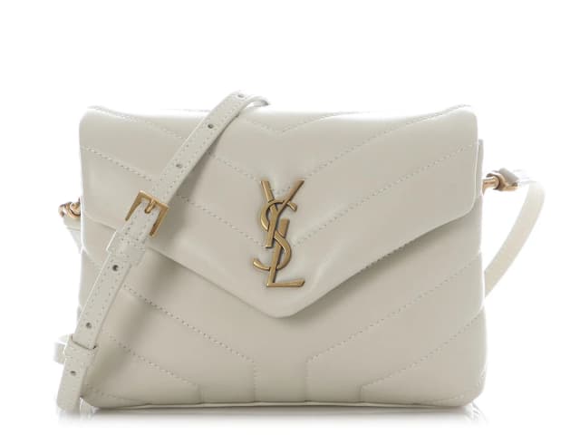 Saint Laurent Beige Matelassé Toy Loulou in Beige Leather from Ann's Fabulous Finds, photo 1 of 1