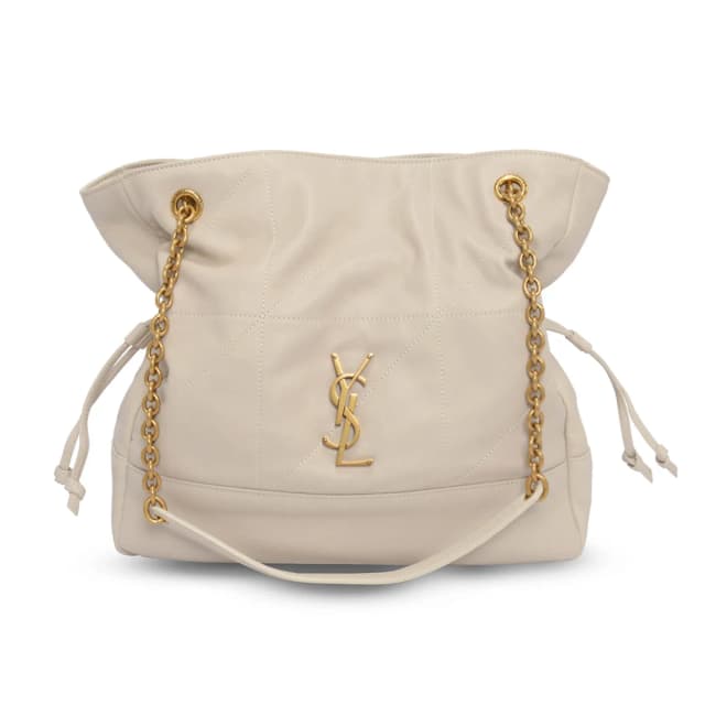 Saint Laurent Small Jamie Shopping Tote in Ivory Lambskin from Blue Spinach, photo 1 of 1