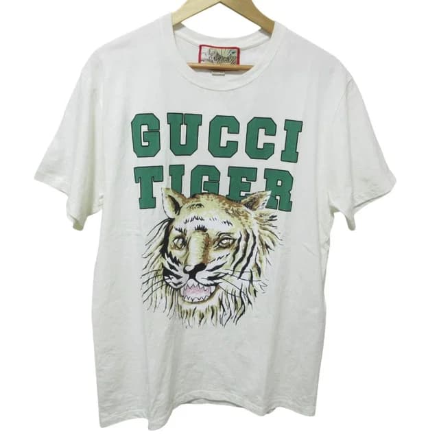 Gucci Tiger Print Short Sleeve T-Shirt White Spring Summer M in White from The Reluxe, photo 1 of 1