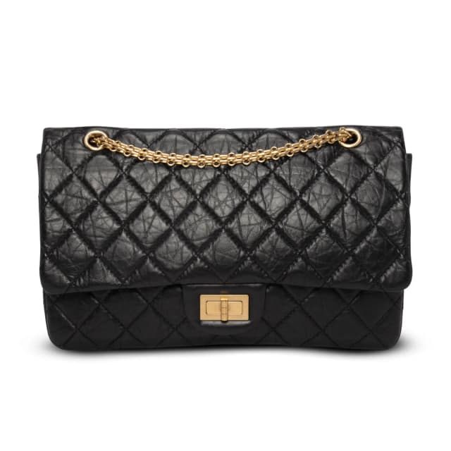 Chanel Aged Calfskin 2.55 Reissue 227 Flap Bag in Black Calfskin from Blue Spinach, photo 1 of 1
