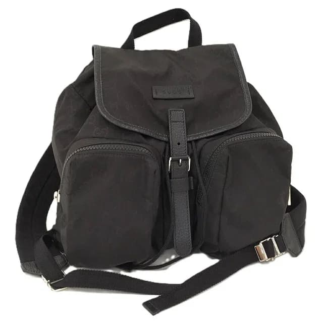 Gucci Backpack Nylon Leather Black in Black Nylon from The Reluxe, photo 1 of 1
