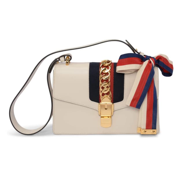 Gucci Small Sylvie Shoulder Bag in White Calfskin from Blue Spinach, photo 1 of 1