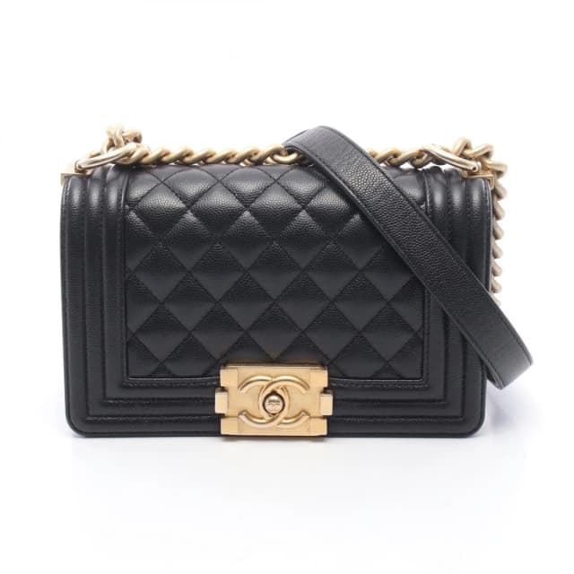 Chanel Shoulder Bag Boy Small Black Caviar Leather Chain in Black Caviar leather from The Reluxe, photo 1 of 1