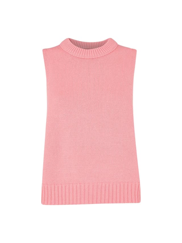Whistles Indie Rib Detail Tank in Pink, image 1 of 1 from Fenwick