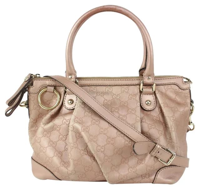 Gucci Pink Leather Guccissima Medium Sukey Top Handle 2way Bag in Pink Leather from Bagriculture, photo 1 of 1
