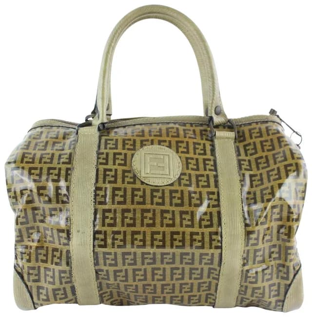 Fendi Brown Crystal Canvas Monogram FF Zucca Boston Duffle Bag in Brown Canvas from Bagriculture, photo 1 of 1