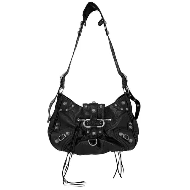 Balenciaga Shoulder Bag Neo Cagole Crossbody Leather Black Silver in Black Leather from The Reluxe, photo 1 of 1