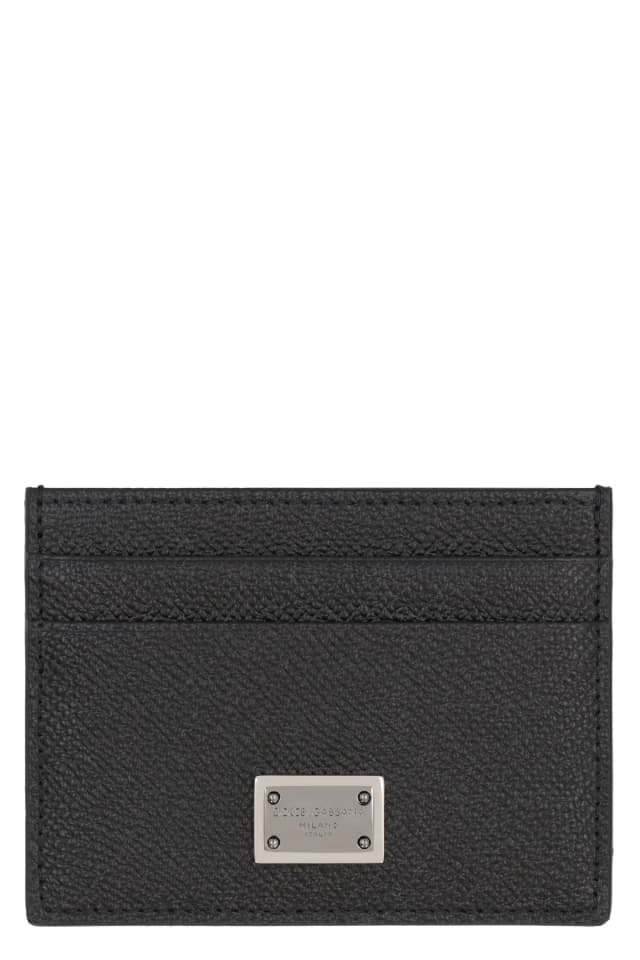 Dolce & Gabbana Pebbled Calfskin Card Case — Black Wallets Cardholders in Black Calfskin from HEWI, photo 1 of 1
