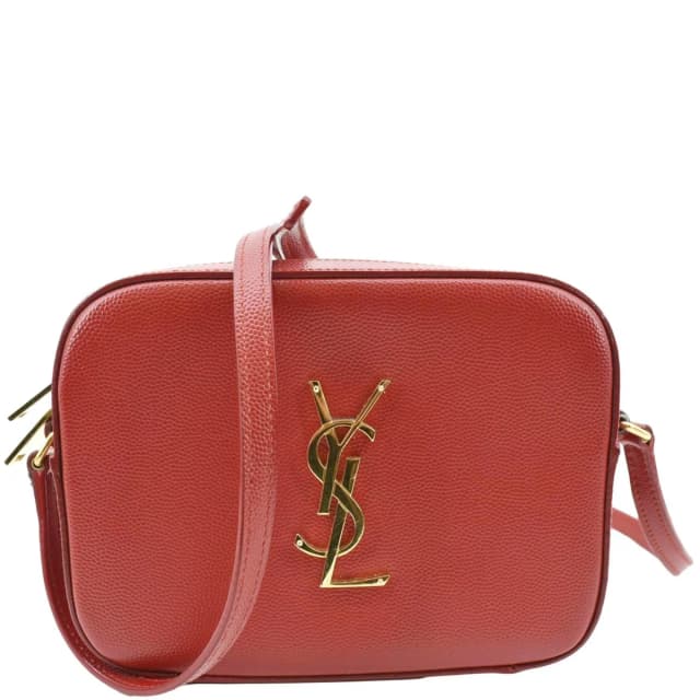 Saint Laurent Leather Crossbody Camera Bag Red in Red Leather from Dallas Designer Handbags, photo 1 of 1
