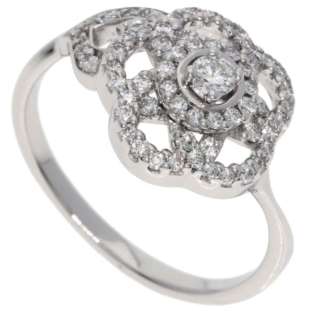 Chanel Camellia Collection Diamond Ring 18K White Gold in White from The Reluxe, photo 1 of 1