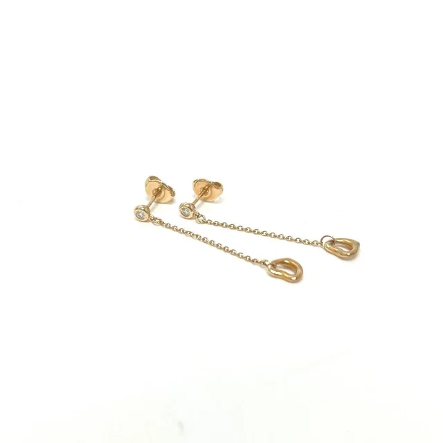 Tiffany & Co. Earrings 18k Pink Gold by the Yard Open Heart 18k in Pink from The Reluxe, photo 1 of 1