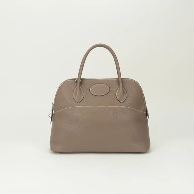 Hermès Bolide 31 Tote Shoulder Bag Taurillon Clemence Etoupe Gray Silver 2-Way in Taupe Clemence leather from The Reluxe, photo 1 of 1