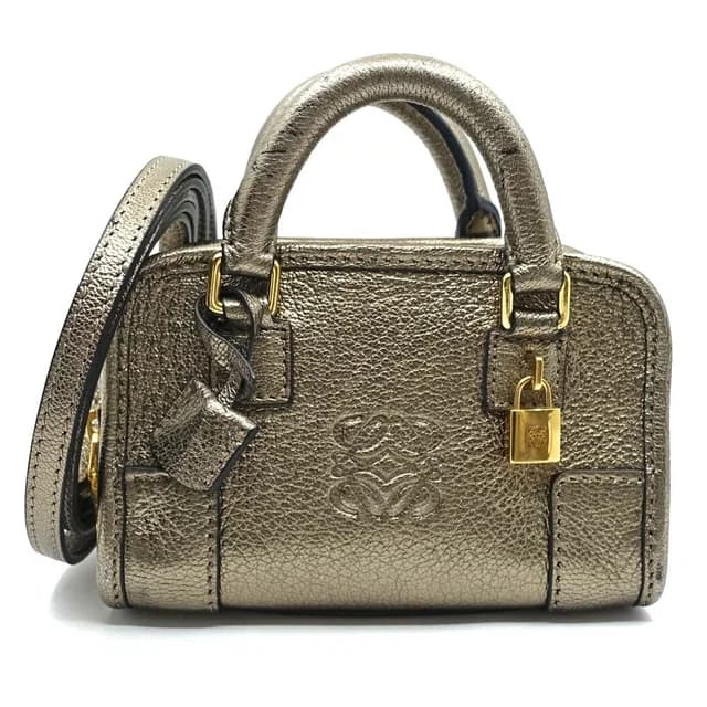 Loewe Amazona Micro Mini Shoulder Bag Gold Strap in Gold Leather from The Reluxe, photo 1 of 1