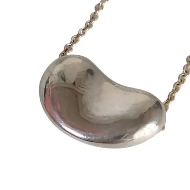 Tiffany & Co. Elsa Peretti Bean Chain Pendant 925 Sterling Silver in Silver from The Reluxe, photo 1 of 1